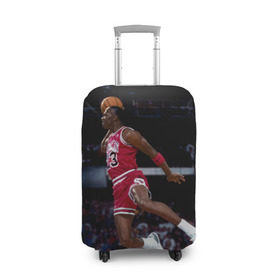 Чехол для чемодана 3D с принтом Michael Jordan , 86% полиэфир, 14% спандекс | двустороннее нанесение принта, прорези для ручек и колес | michael jordan | баскетбол | майкл джордан | нба