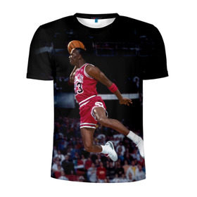 Мужская футболка 3D спортивная с принтом Michael Jordan , 100% полиэстер с улучшенными характеристиками | приталенный силуэт, круглая горловина, широкие плечи, сужается к линии бедра | michael jordan | баскетбол | майкл джордан | нба