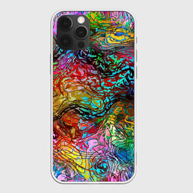 Чехол для iPhone 12 Pro Max с принтом Буйство красок , Силикон |  | Тематика изображения на принте: краски | линии | мозаика | орнамент | узор | цвет