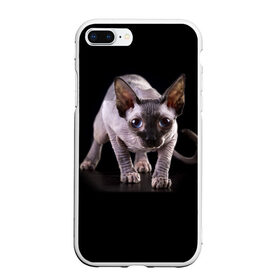 Чехол для iPhone 7Plus/8 Plus матовый с принтом Сфинкс , Силикон | Область печати: задняя сторона чехла, без боковых панелей | взгляд | глаза | голова животного | киска | кот | котёнок | кошка | прикольные картинки