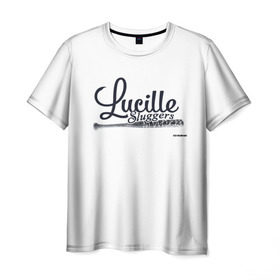 Мужская футболка 3D с принтом Lucille Sluggers 3 , 100% полиэфир | прямой крой, круглый вырез горловины, длина до линии бедер | the walking dead | бита | зомби | ниган | ужасы | ходячие