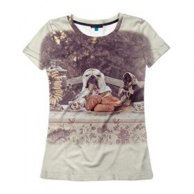 Женская футболка 3D с принтом Bulldog 26 , 100% полиэфир ( синтетическое хлопкоподобное полотно) | прямой крой, круглый вырез горловины, длина до линии бедер | bulldog blogger | tecuaniventura | блоггер | бульдог | бульдог блоггер | животные | карамелька | собаки