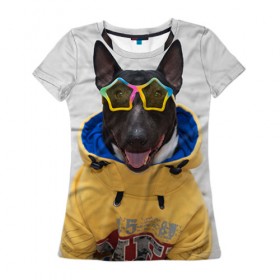 Женская футболка 3D с принтом Bulldog`s friend 6 , 100% полиэфир ( синтетическое хлопкоподобное полотно) | прямой крой, круглый вырез горловины, длина до линии бедер | bulldog blogger | tecuaniventura | блоггер | бульдог | бульдог блоггер | животные | карамелька | собаки