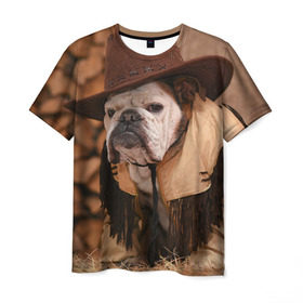 Мужская футболка 3D с принтом Bulldog 6 , 100% полиэфир | прямой крой, круглый вырез горловины, длина до линии бедер | bulldog blogger | tecuaniventura | блоггер | бульдог | бульдог блоггер | животные | карамелька | собаки