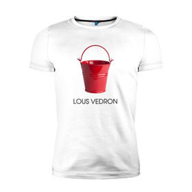 Мужская футболка премиум с принтом LOUS VEDRON , 92% хлопок, 8% лайкра | приталенный силуэт, круглый вырез ворота, длина до линии бедра, короткий рукав | louis vuetton | lous vedron | антибренд | бренд | луи витон | пародии