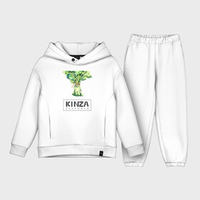 Детский костюм хлопок Oversize с принтом KINZA ,  |  | kenzo | kinza | антибренд | бренд | кензо | кинза | пародии