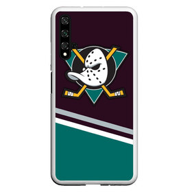 Чехол для Honor 20 с принтом Anaheim Ducks , Силикон | Область печати: задняя сторона чехла, без боковых панелей | хоккей