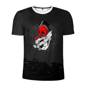 Мужская футболка 3D спортивная с принтом Slipknot N3 Chris Fehn , 100% полиэстер с улучшенными характеристиками | приталенный силуэт, круглая горловина, широкие плечи, сужается к линии бедра | крис | слипкнот | слипнот | фен