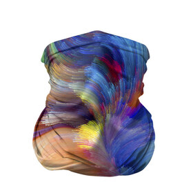 Бандана-труба 3D с принтом Краски , 100% полиэстер, ткань с особыми свойствами — Activecool | плотность 150‒180 г/м2; хорошо тянется, но сохраняет форму | абстракция | краски | узор | цвет