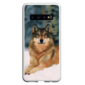 Чехол для Samsung Galaxy S10 с принтом Рисунок , Силикон | Область печати: задняя сторона чехла, без боковых панелей | Тематика изображения на принте: зверь | лес | снег