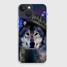 Чехол для iPhone 13 mini с принтом King Wolf ,  |  | Тематика изображения на принте: животное | зверь | космос | природа волк | русь | славяне