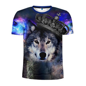 Мужская футболка 3D спортивная с принтом King Wolf , 100% полиэстер с улучшенными характеристиками | приталенный силуэт, круглая горловина, широкие плечи, сужается к линии бедра | Тематика изображения на принте: животное | зверь | космос | природа волк | русь | славяне