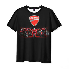 Мужская футболка 3D с принтом Ducati 5 , 100% полиэфир | прямой крой, круглый вырез горловины, длина до линии бедер | ducati | moto | дукати | мото | мотоцикл | мотоциклы