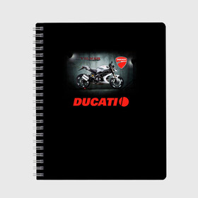 Тетрадь с принтом Ducati 4 , 100% бумага | 48 листов, плотность листов — 60 г/м2, плотность картонной обложки — 250 г/м2. Листы скреплены сбоку удобной пружинной спиралью. Уголки страниц и обложки скругленные. Цвет линий — светло-серый
 | ducati | moto | дукати | мото | мотоцикл | мотоциклы