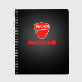 Тетрадь с принтом Ducati 3 , 100% бумага | 48 листов, плотность листов — 60 г/м2, плотность картонной обложки — 250 г/м2. Листы скреплены сбоку удобной пружинной спиралью. Уголки страниц и обложки скругленные. Цвет линий — светло-серый
 | ducati | moto | дукати | мото | мотоцикл | мотоциклы