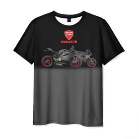 Мужская футболка 3D с принтом Ducati 2 , 100% полиэфир | прямой крой, круглый вырез горловины, длина до линии бедер | ducati | moto | дукати | мото | мотоцикл | мотоциклы