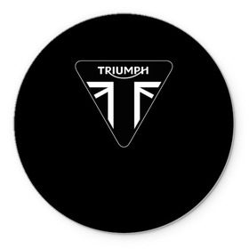 Коврик круглый с принтом Triumph 4 , резина и полиэстер | круглая форма, изображение наносится на всю лицевую часть | moto | triumph | мотоцикл | мотоциклы | триумф