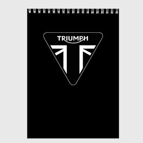 Скетчбук с принтом Triumph 4 , 100% бумага
 | 48 листов, плотность листов — 100 г/м2, плотность картонной обложки — 250 г/м2. Листы скреплены сверху удобной пружинной спиралью | moto | triumph | мотоцикл | мотоциклы | триумф