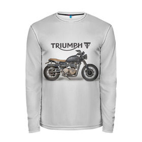 Мужской лонгслив 3D с принтом Triumph 2 , 100% полиэстер | длинные рукава, круглый вырез горловины, полуприлегающий силуэт | Тематика изображения на принте: moto | triumph | мотоцикл | мотоциклы | триумф