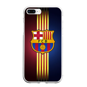 Чехол для iPhone 7Plus/8 Plus матовый с принтом Barcelona FC , Силикон | Область печати: задняя сторона чехла, без боковых панелей | барса | барселона | испания | клуб | фк | футбол | футбольный