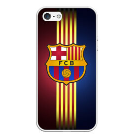 Чехол для iPhone 5/5S матовый с принтом Barcelona FC , Силикон | Область печати: задняя сторона чехла, без боковых панелей | барса | барселона | испания | клуб | фк | футбол | футбольный