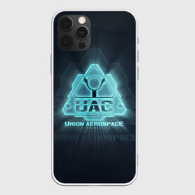 Чехол для iPhone 12 Pro Max с принтом Union Aerospace corporation , Силикон |  | Тематика изображения на принте: doom | uac | дум | космос