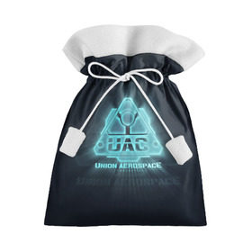 Подарочный 3D мешок с принтом Union Aerospace corporation , 100% полиэстер | Размер: 29*39 см | doom | uac | дум | космос