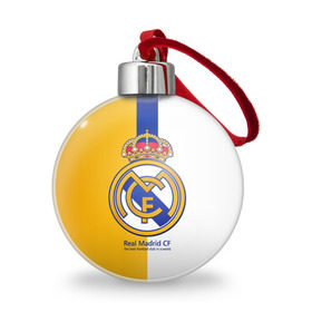 Ёлочный шар с принтом Real Madrid CF , Пластик | Диаметр: 77 мм | football | испания | клуб | мадрид | реал | фк | футбольный