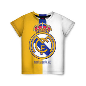 Детская футболка 3D с принтом Real Madrid CF , 100% гипоаллергенный полиэфир | прямой крой, круглый вырез горловины, длина до линии бедер, чуть спущенное плечо, ткань немного тянется | football | испания | клуб | мадрид | реал | фк | футбольный