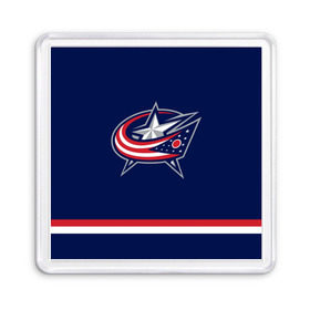 Магнит 55*55 с принтом Columbus Blue Jackets , Пластик | Размер: 65*65 мм; Размер печати: 55*55 мм | columbus blue jackets | hockey | nhl | нхл | хоккей