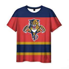 Мужская футболка 3D с принтом Florida Panthers , 100% полиэфир | прямой крой, круглый вырез горловины, длина до линии бедер | florida panthers | hockey | nhl | нхл | хоккей