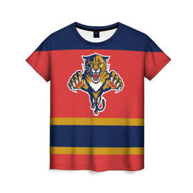 Женская футболка 3D с принтом Florida Panthers , 100% полиэфир ( синтетическое хлопкоподобное полотно) | прямой крой, круглый вырез горловины, длина до линии бедер | florida panthers | hockey | nhl | нхл | хоккей