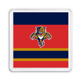 Магнит 55*55 с принтом Florida Panthers , Пластик | Размер: 65*65 мм; Размер печати: 55*55 мм | florida panthers | hockey | nhl | нхл | хоккей