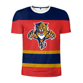 Мужская футболка 3D спортивная с принтом Florida Panthers , 100% полиэстер с улучшенными характеристиками | приталенный силуэт, круглая горловина, широкие плечи, сужается к линии бедра | florida panthers | hockey | nhl | нхл | хоккей