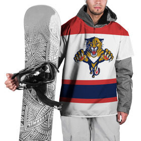 Накидка на куртку 3D с принтом Florida Panthers white , 100% полиэстер |  | florida panthers | hockey | nhl | нхл | хоккей