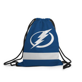 Рюкзак-мешок 3D с принтом Tampa Bay Lightning , 100% полиэстер | плотность ткани — 200 г/м2, размер — 35 х 45 см; лямки — толстые шнурки, застежка на шнуровке, без карманов и подкладки | hockey | nhl | tampa bay lightning | нхл | хоккей