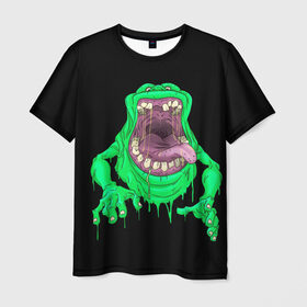 Мужская футболка 3D с принтом Лизун , 100% полиэфир | прямой крой, круглый вырез горловины, длина до линии бедер | ghostbusters | лизун | охотники за привидениями