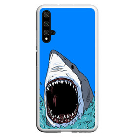 Чехол для Honor 20 с принтом shark , Силикон | Область печати: задняя сторона чехла, без боковых панелей | fish | ocean | shark | water | акула | море | океан | рыба