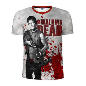 Мужская футболка 3D спортивная с принтом Walking Dead , 100% полиэстер с улучшенными характеристиками | приталенный силуэт, круглая горловина, широкие плечи, сужается к линии бедра | ходячие мертвецы