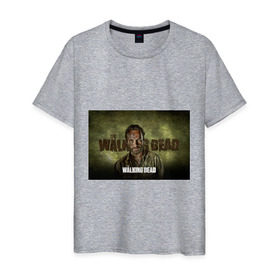 Мужская футболка хлопок с принтом Walking Dead , 100% хлопок | прямой крой, круглый вырез горловины, длина до линии бедер, слегка спущенное плечо. | 