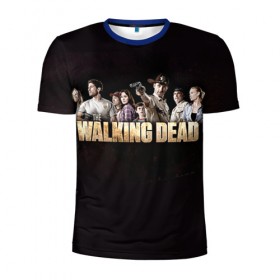 Мужская футболка 3D спортивная с принтом Walking Dead , 100% полиэстер с улучшенными характеристиками | приталенный силуэт, круглая горловина, широкие плечи, сужается к линии бедра | ходячие мертвецы