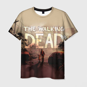 Мужская футболка 3D с принтом Walking Dead , 100% полиэфир | прямой крой, круглый вырез горловины, длина до линии бедер | ходячие мертвецы