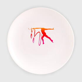 Тарелка 3D с принтом Гимнастка с лентой 2 , фарфор | диаметр - 210 мм
диаметр для нанесения принта - 120 мм | булавы | гимнастика | гимнастка | лента | мяч | обруч | художественная гимнастика