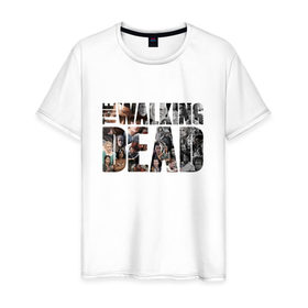 Мужская футболка хлопок с принтом Ходячие мертвецы: Эпик. , 100% хлопок | прямой крой, круглый вырез горловины, длина до линии бедер, слегка спущенное плечо. | 
