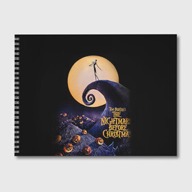 Альбом для рисования с принтом nightmare before christmas , 100% бумага
 | матовая бумага, плотность 200 мг. | Тематика изображения на принте: helloween | бертон | бугимен | бугимэн | вампиры | джек скелингтон | доктор филькельштейн | корыто | крыто | кукла | повелитель тыкв | рождество | сhristmas | салли | тим | тим бертон | тыква | хеллоуин | шито