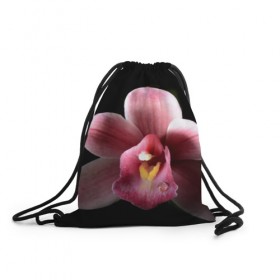 Рюкзак-мешок 3D с принтом Орхидея , 100% полиэстер | плотность ткани — 200 г/м2, размер — 35 х 45 см; лямки — толстые шнурки, застежка на шнуровке, без карманов и подкладки | Тематика изображения на принте: 