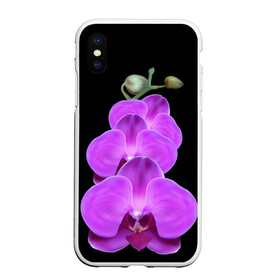Чехол для iPhone XS Max матовый с принтом Орхидея , Силикон | Область печати: задняя сторона чехла, без боковых панелей | орхидея | флора | цветок