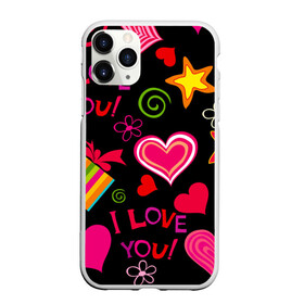 Чехол для iPhone 11 Pro Max матовый с принтом Праздник любви , Силикон |  | Тематика изображения на принте: любовь | поцелуй | праздник | святой валентин | сердце | счастье | я люблю тебя