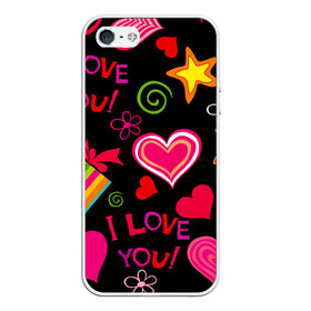 Чехол для iPhone 5/5S матовый с принтом Праздник любви , Силикон | Область печати: задняя сторона чехла, без боковых панелей | любовь | поцелуй | праздник | святой валентин | сердце | счастье | я люблю тебя