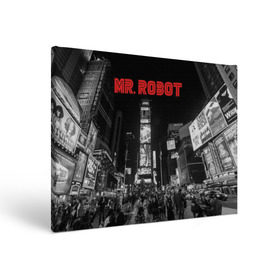 Холст прямоугольный с принтом Мистер Робот , 100% ПВХ |  | fsociety | mr robot | анонимус | мистер робот